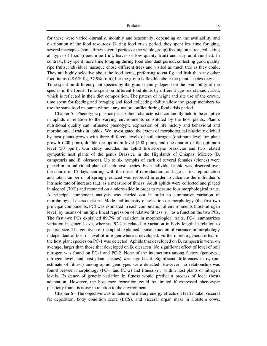 Preview page of Advances in Zoology Research Volume 4