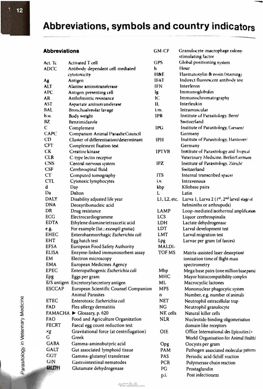 Preview page of Parasitology in Veterinary Medicine