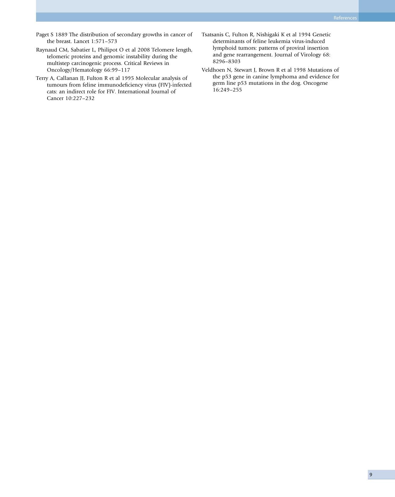 Small Animal Oncology
