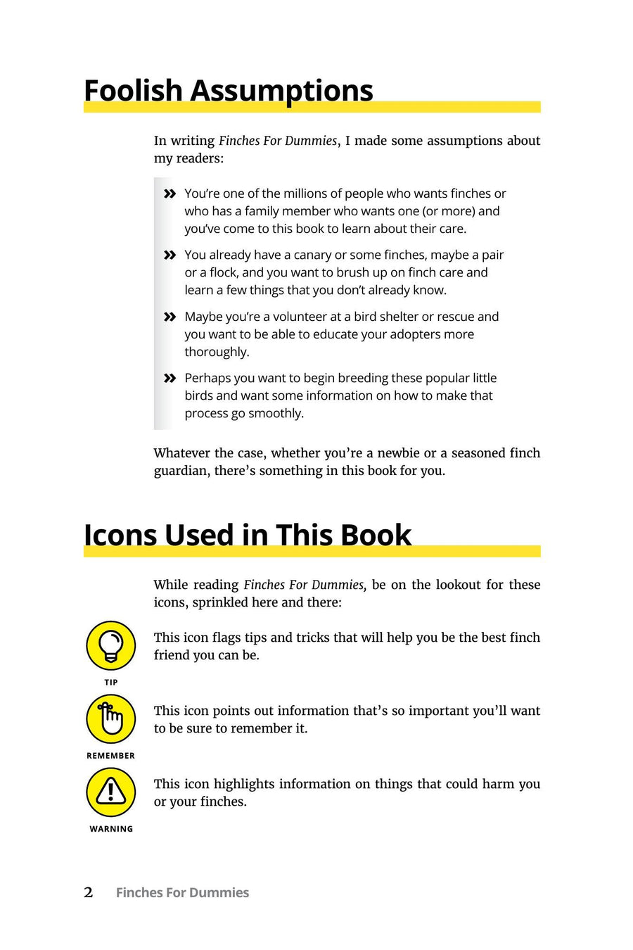Preview page of Finches for Dummies 2nd Pdf