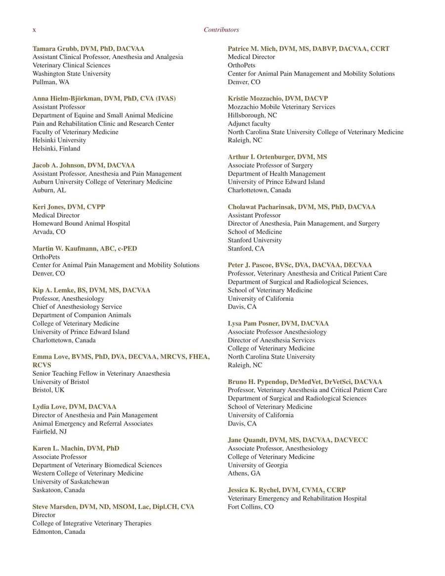 Preview page of Pain Management in Veterinary Practice