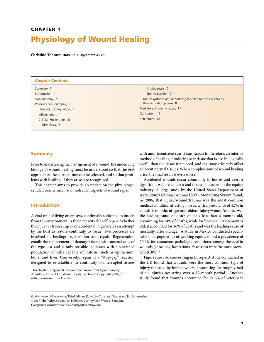Preview page of Equine Wound Management 3rd Edition