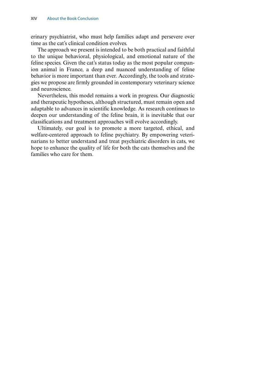 Preview page of Veterinary Psychiatry of the Cat Diagnosis and Treatment of Behavioral Disorders