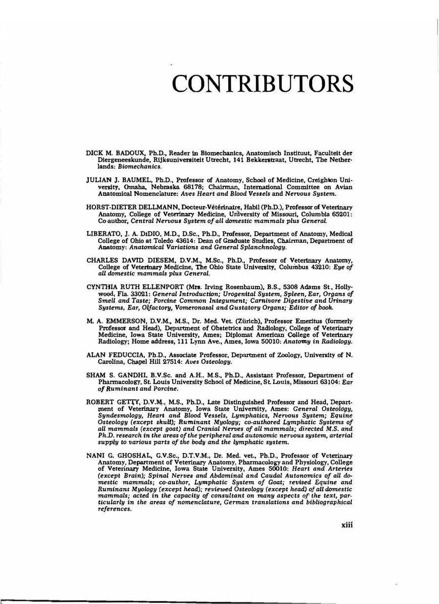 Preview page of Sisson and Grossman Veterinary Anatomy