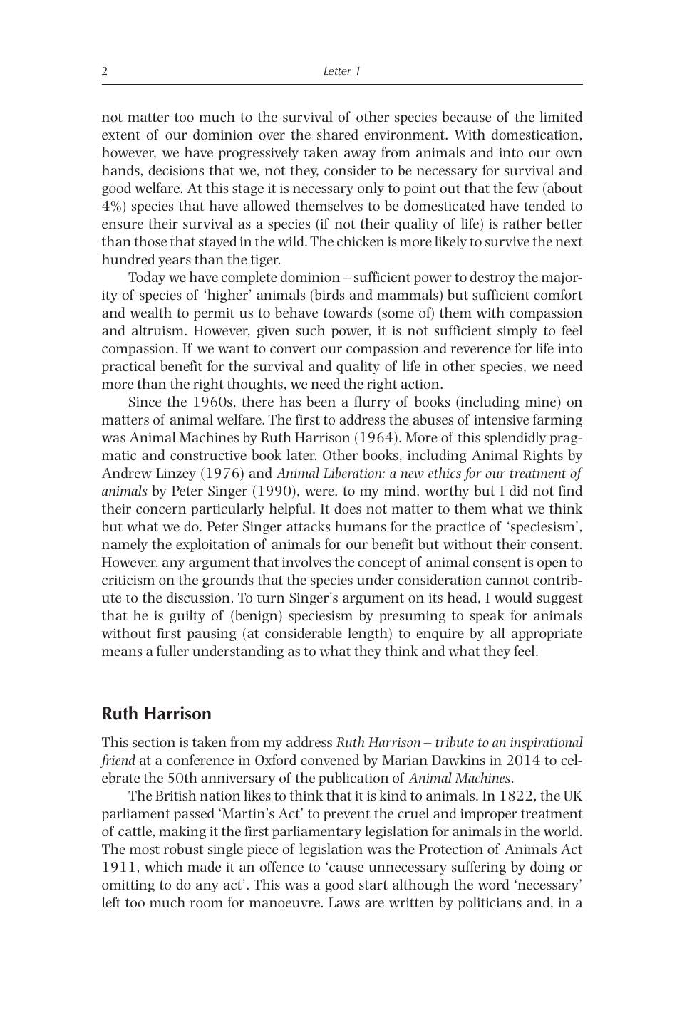 Letters On Animal Welfare From The Road To Eden