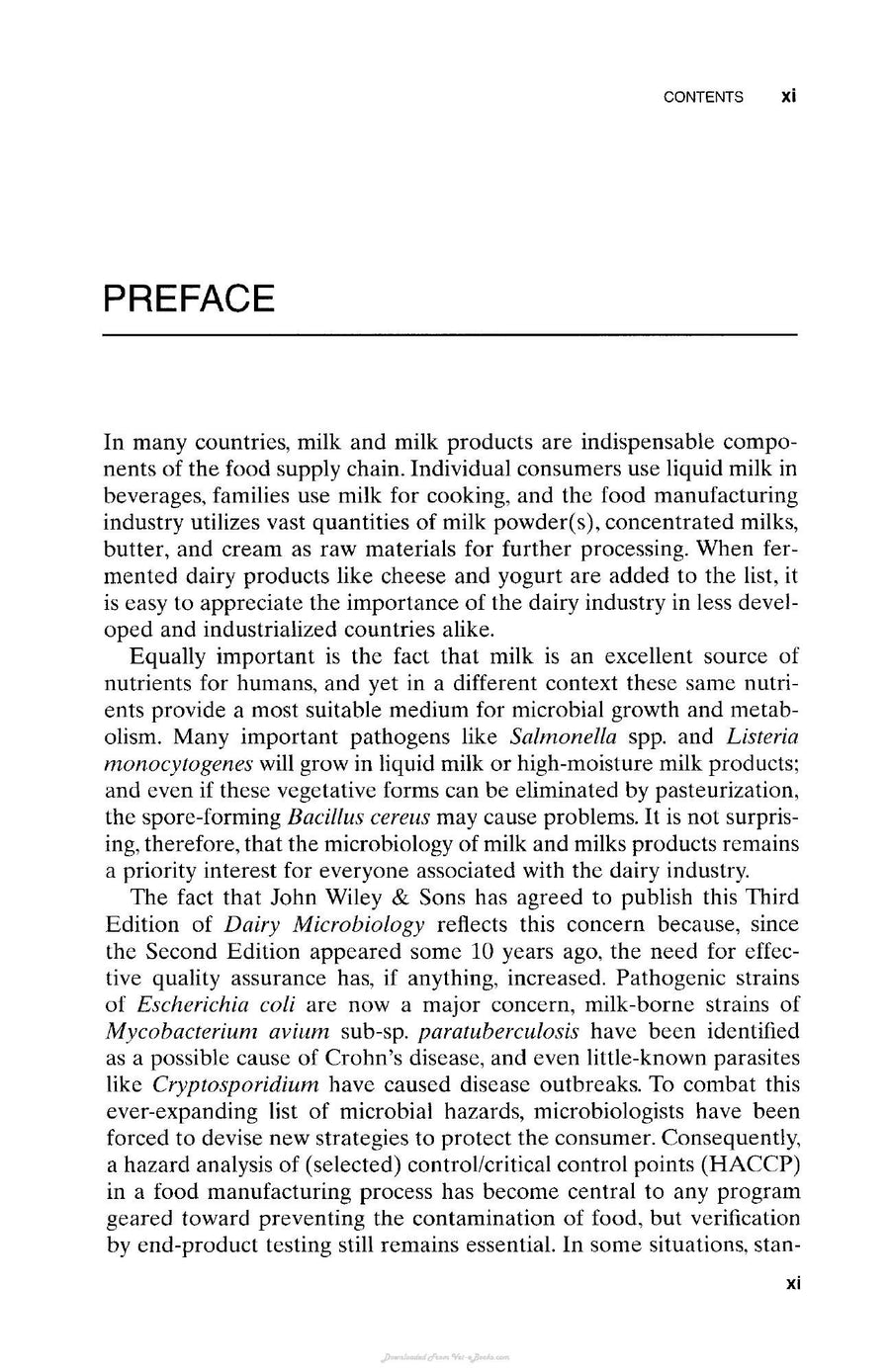 Preview page of Dairy Microbiology Handbook the Microbiology of Milk and Milk Products 3rd Edition