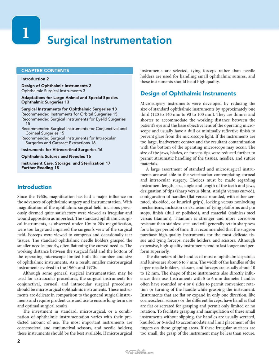 Preview page of Veterinary Ophthalmic Surgery 2nd Edition