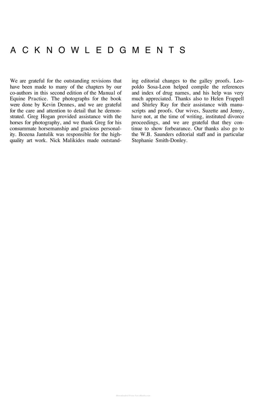 Preview page of Manual of Equine Practice 2nd Edition