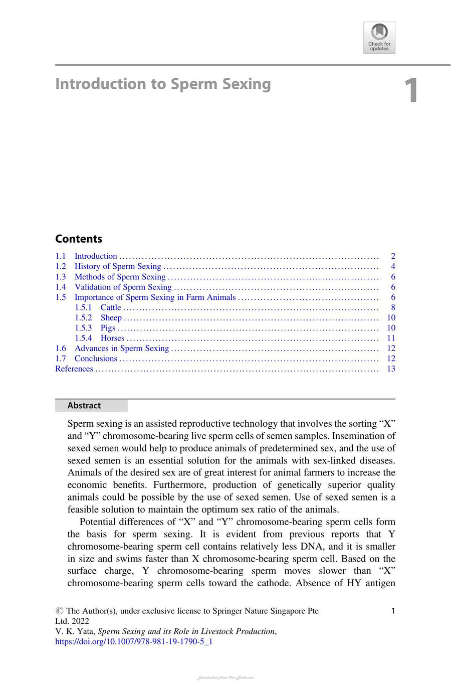 Preview page of Sperm Sexing and Its Role in Livestock Production
