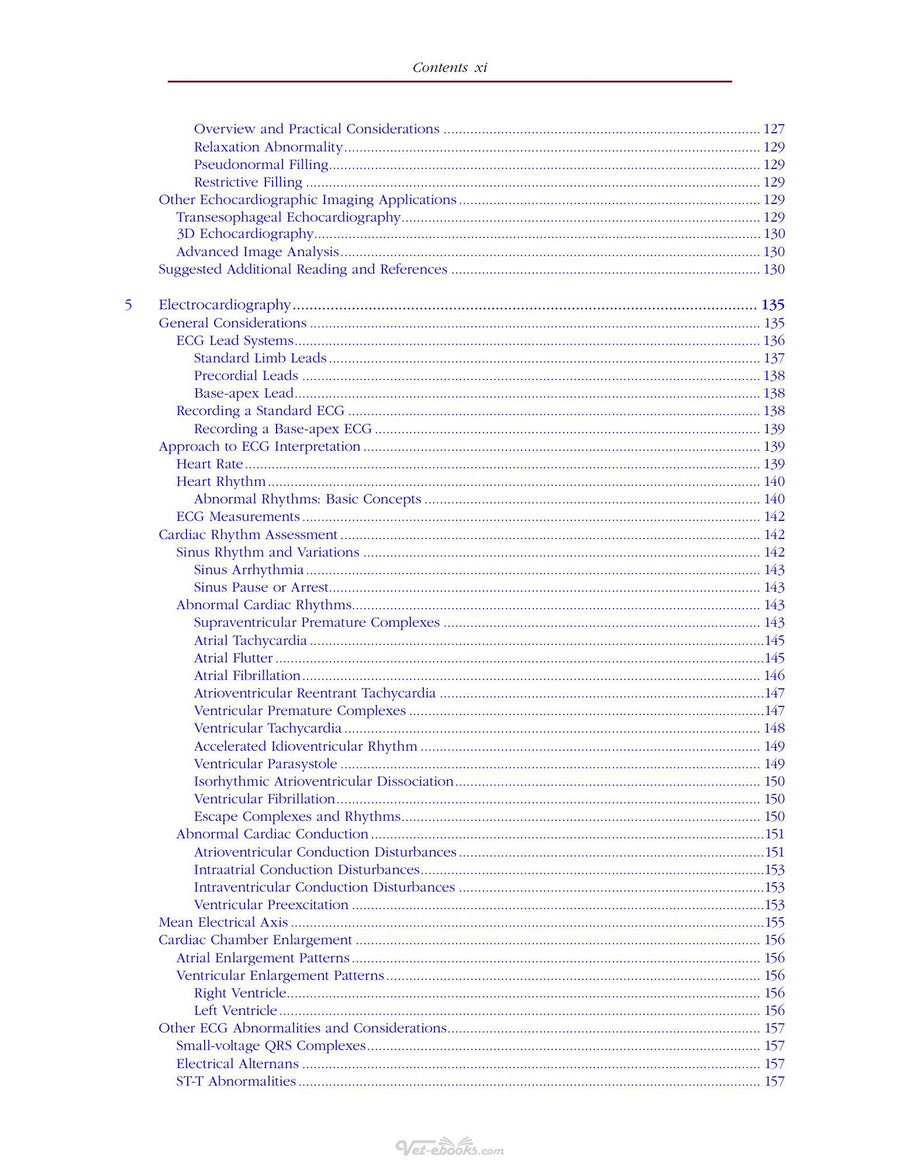 Preview page of Cardiovascular Disease in Companion Animals Dog Cat and Horses 2nd Edition