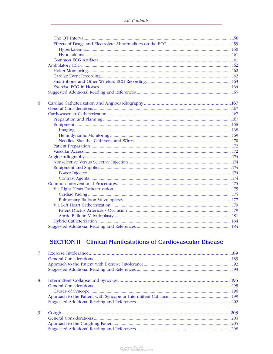 Preview page of Cardiovascular Disease in Companion Animals Dog Cat and Horses 2nd Edition