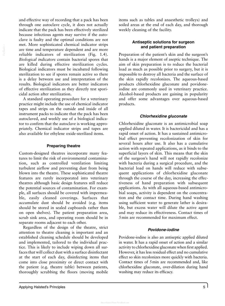 Preview page of Small Animal Soft Tissue Surgery by Donald a Yool