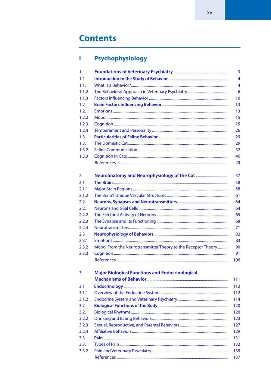 Preview page of Veterinary Psychiatry of the Cat Diagnosis and Treatment of Behavioral Disorders