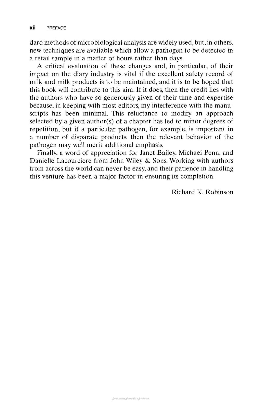Preview page of Dairy Microbiology Handbook the Microbiology of Milk and Milk Products 3rd Edition