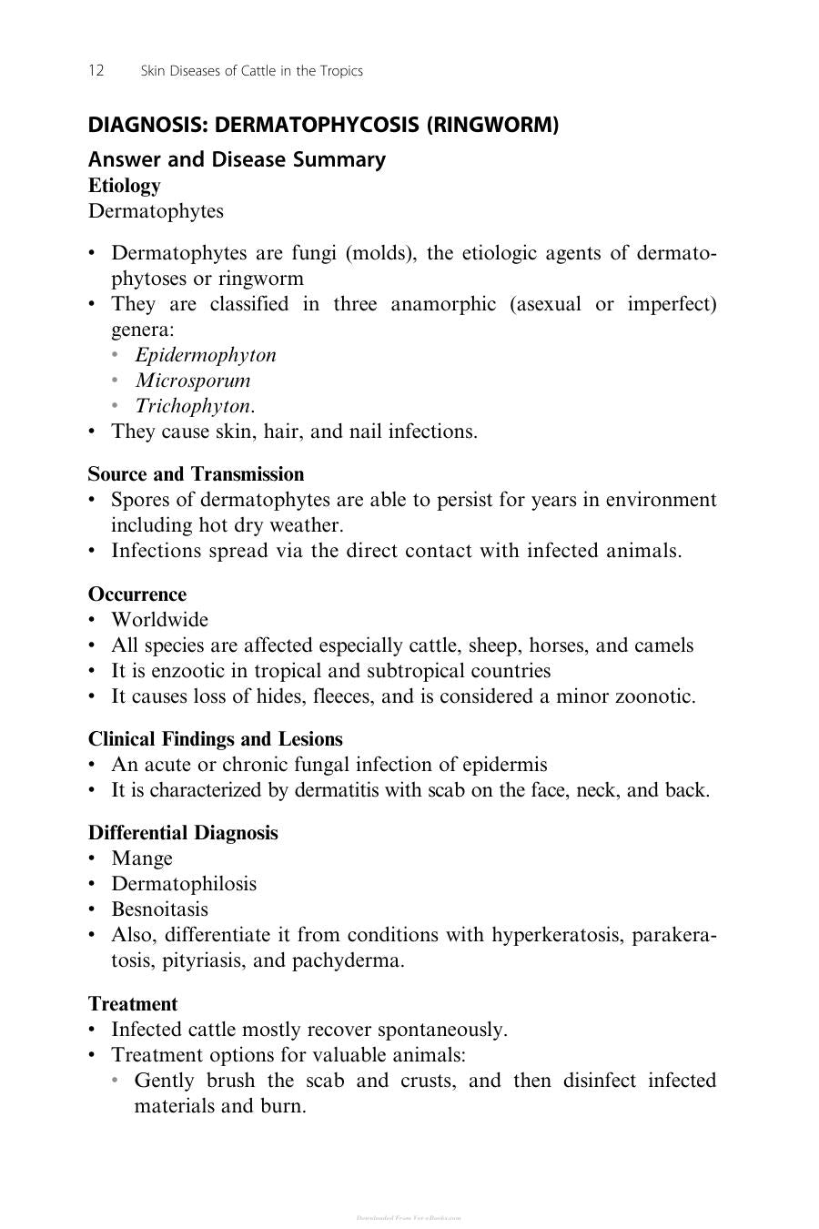 Skin Diseases Of Cattle In The Tropics A Guide To Diagnosis And Treatment