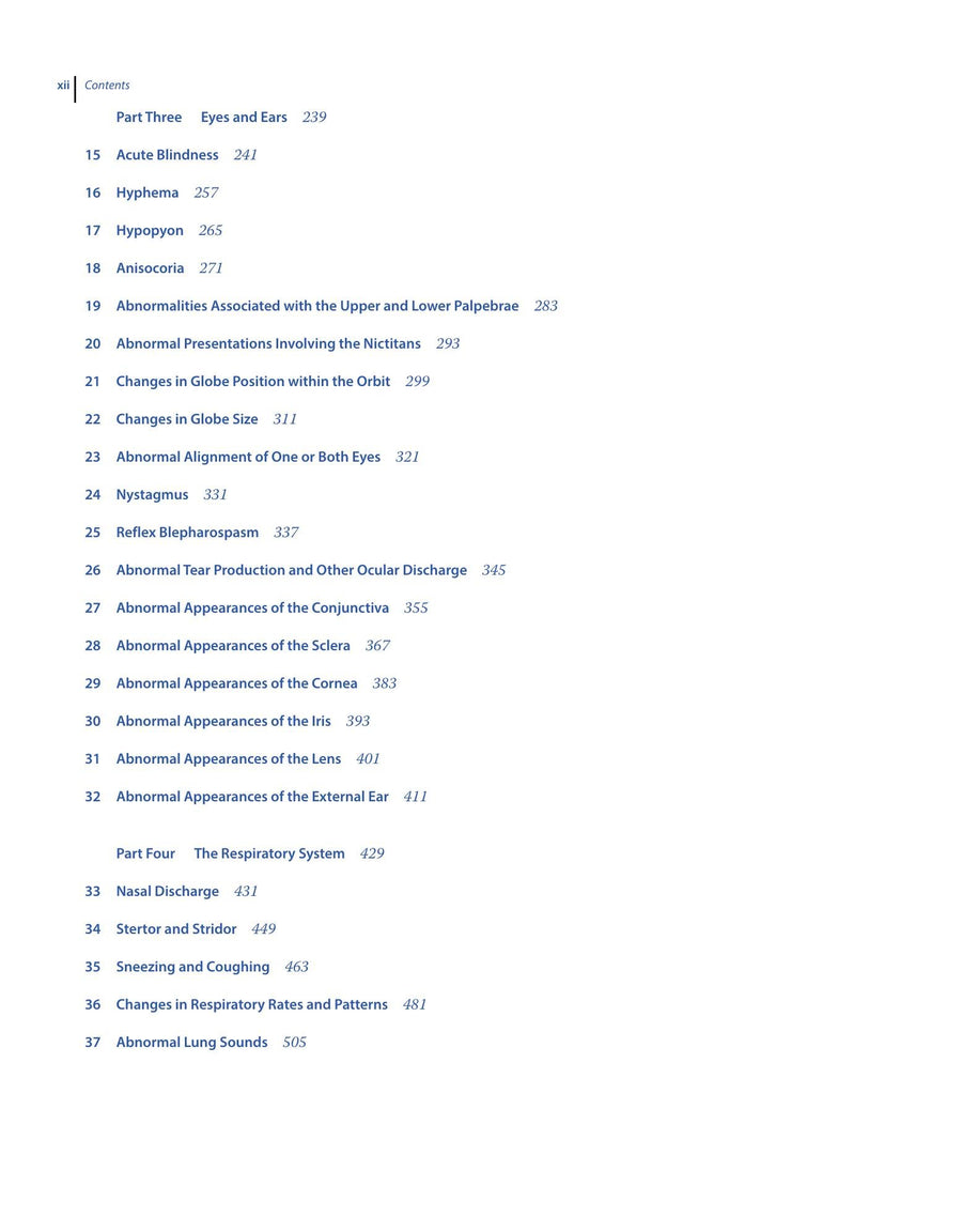 Preview page of Common Clinical Presentations in Dogs and Cats