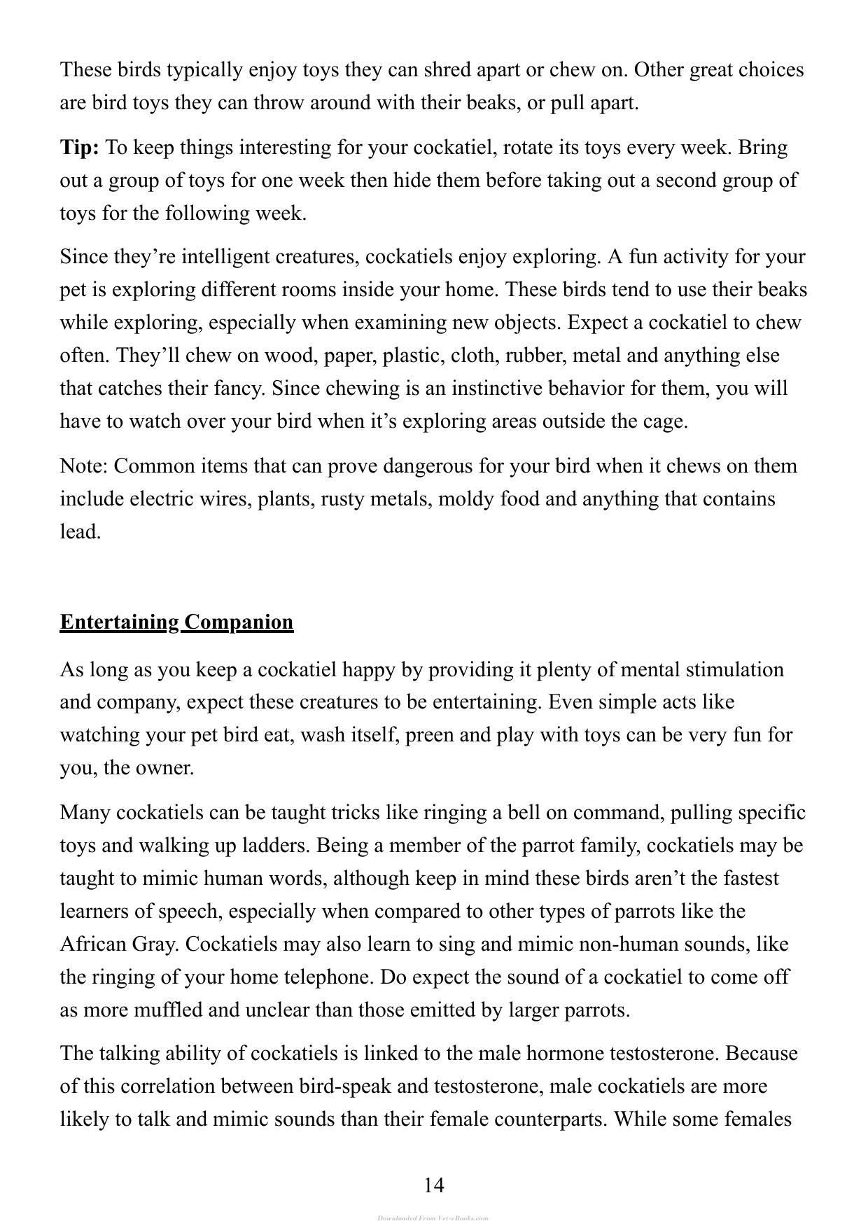 Cockatiels The Essential Guide To Ownership Care And Training For Your Pet