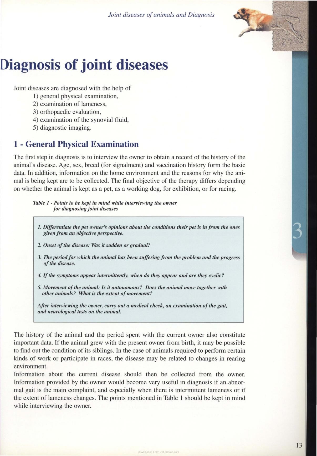 Diagnosis And Treatment Of Joint Disease Of Small Animals