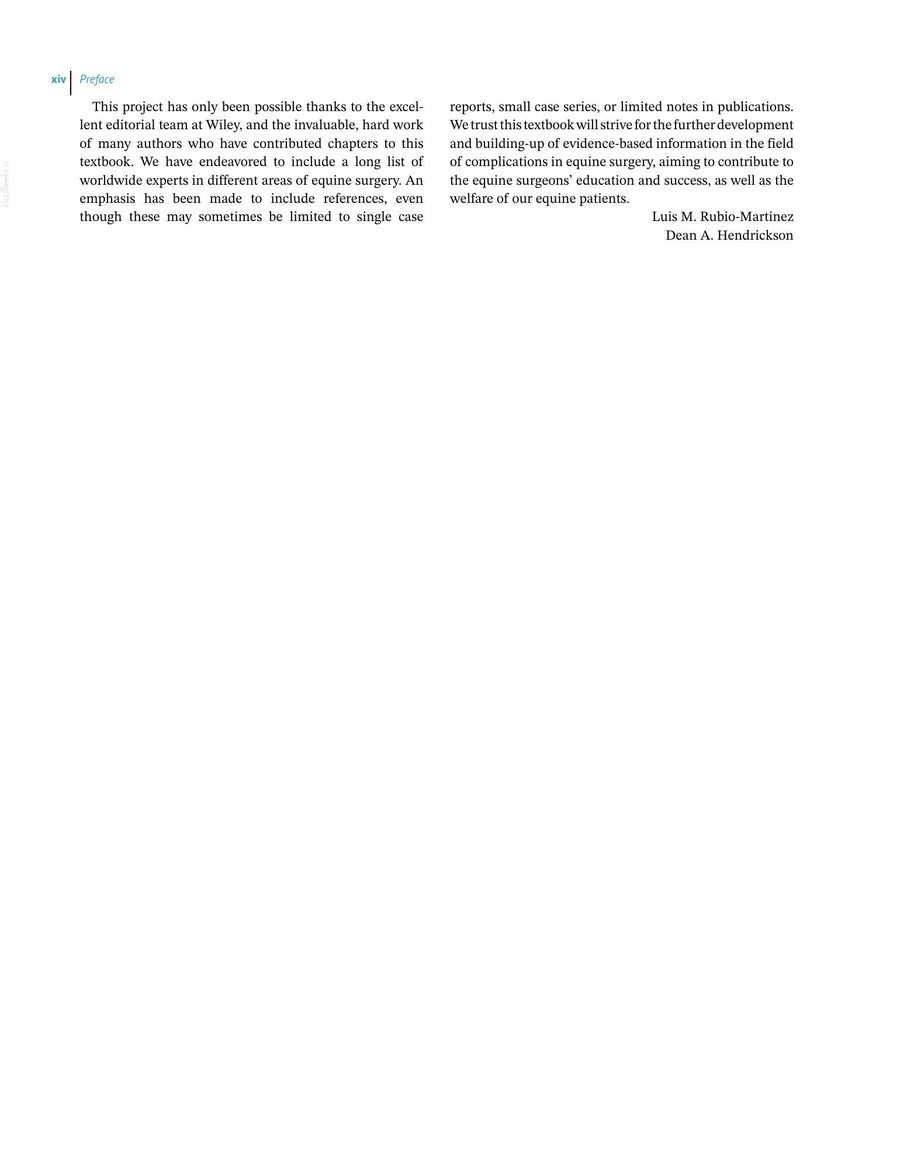 Preview page of Complications in Equine Surgery