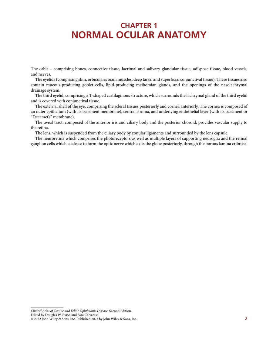 Preview page of Clinical Atlas of Canine and Feline Ophthalmic Disease 2nd Edition