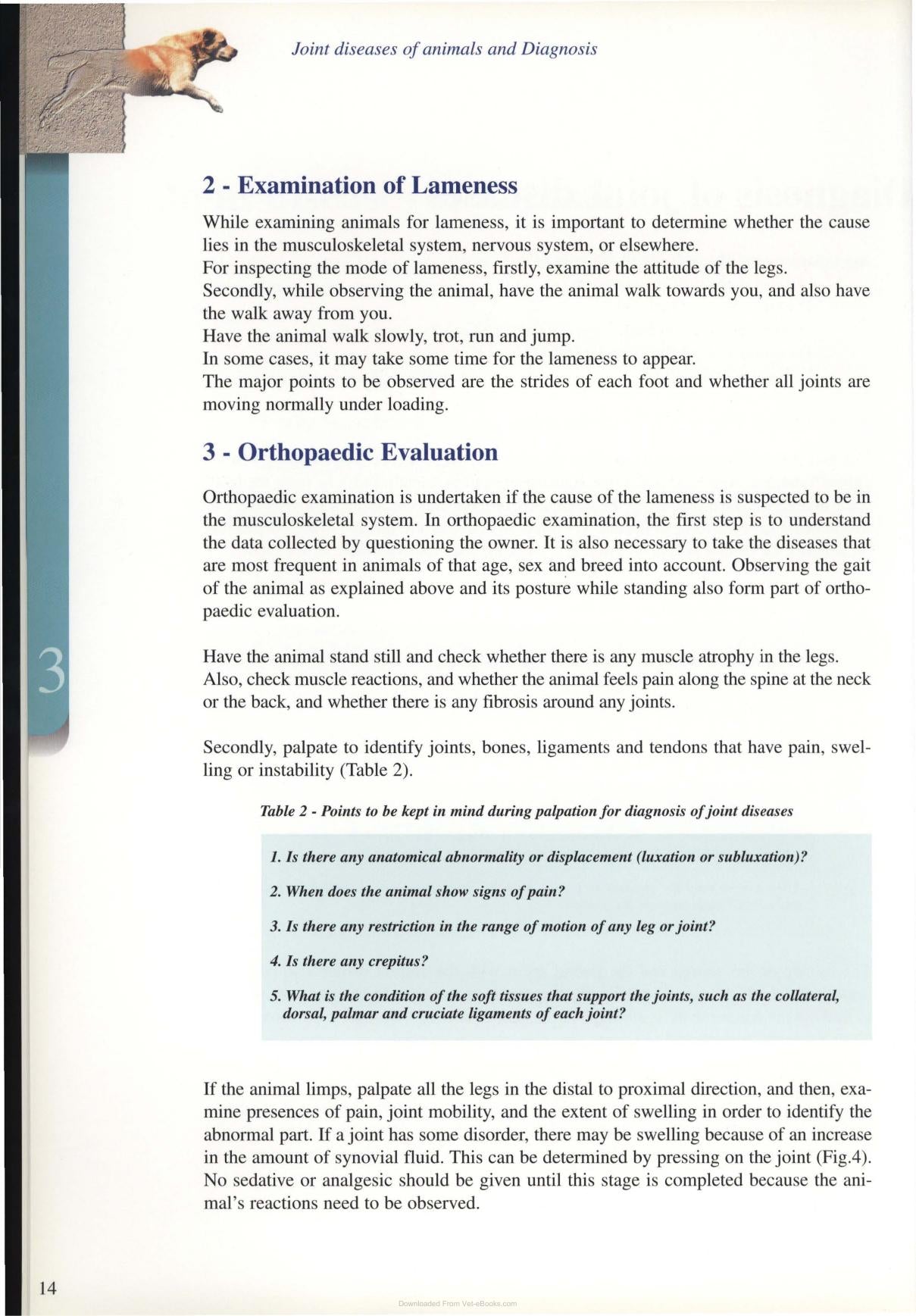 Diagnosis And Treatment Of Joint Disease Of Small Animals