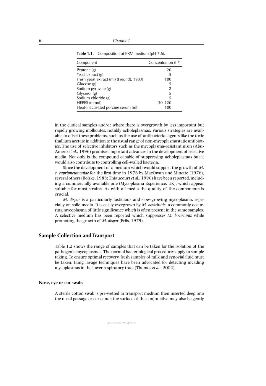 Preview page of Mycoplasma Diseases of Ruminants