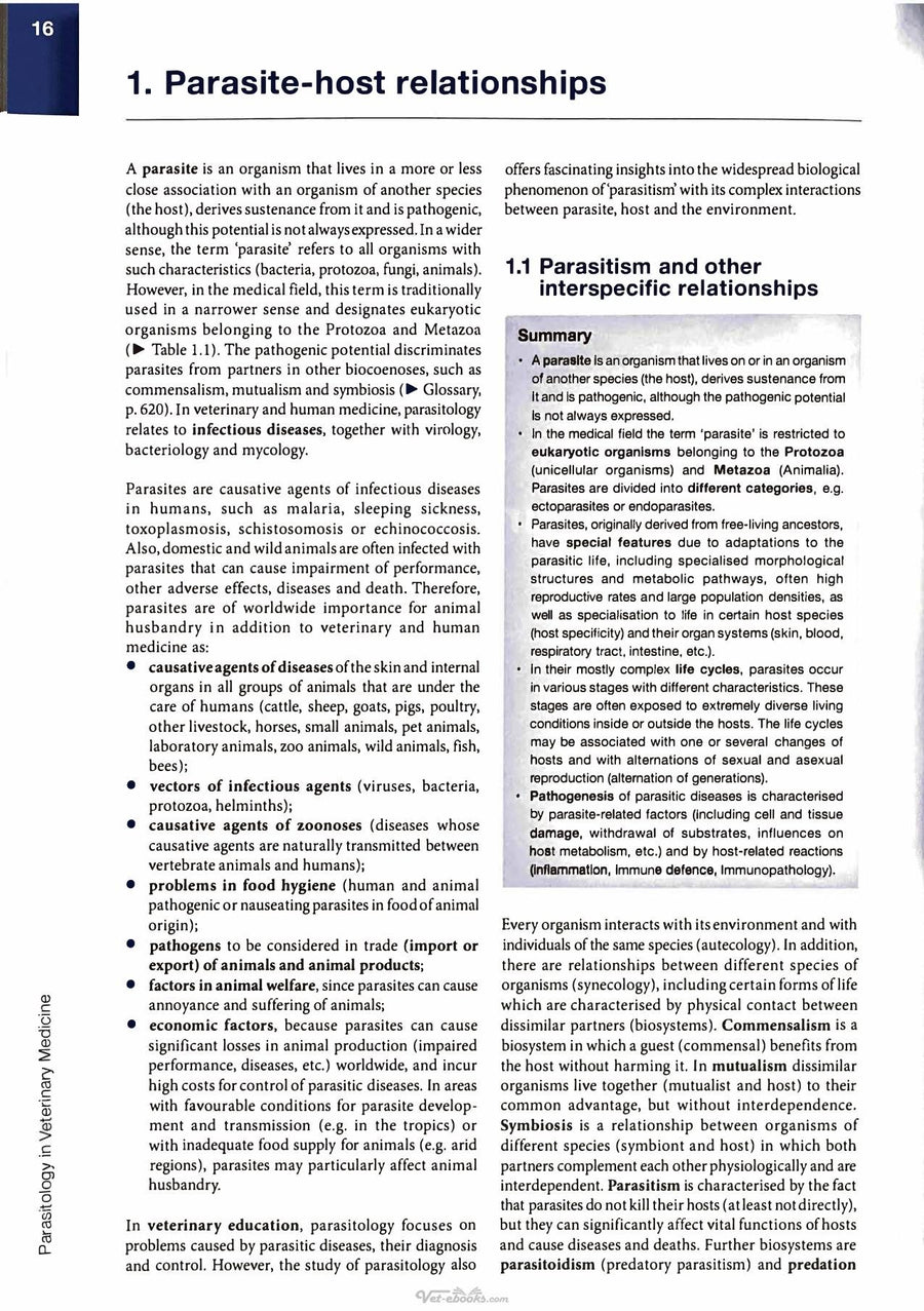 Preview page of Parasitology in Veterinary Medicine