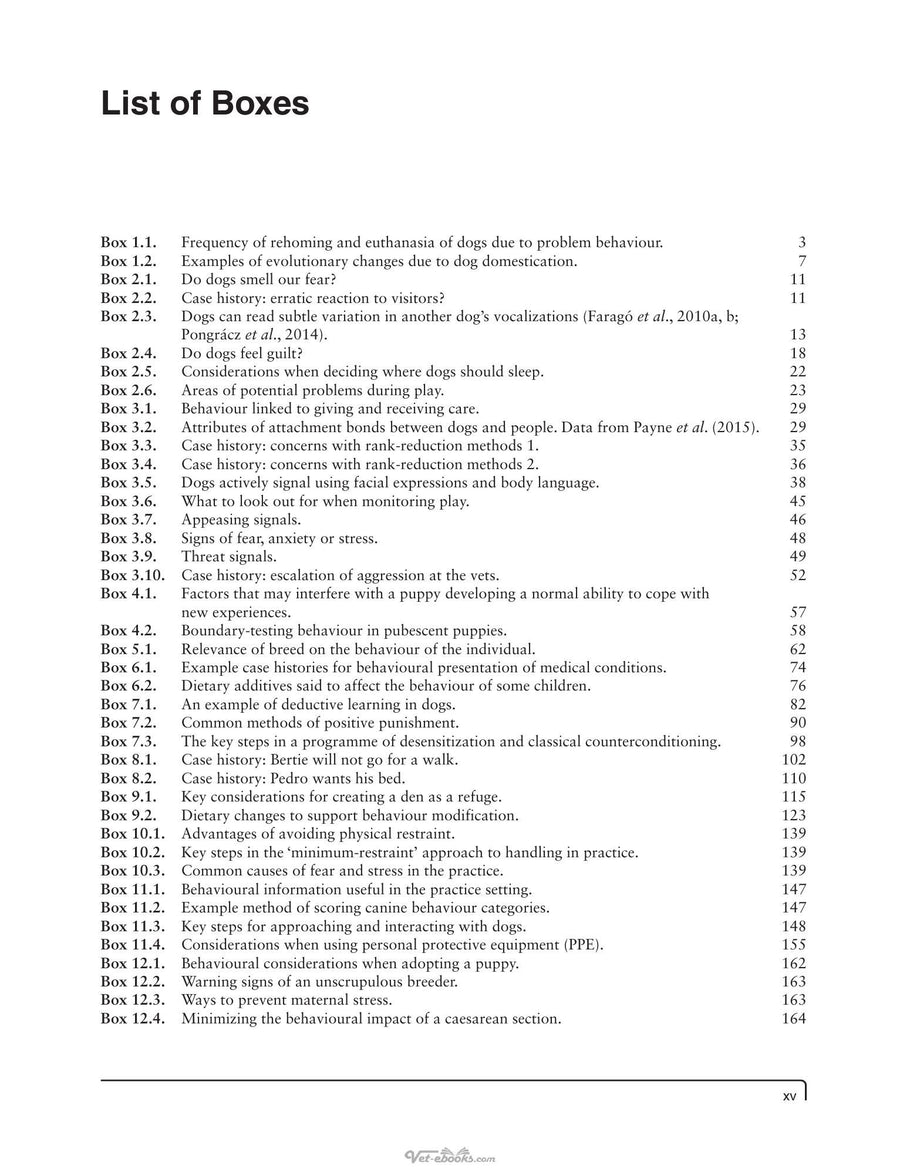 Preview page of Practical Canine Behaviour for Veterinary Nurses and Technicians 2nd Edition