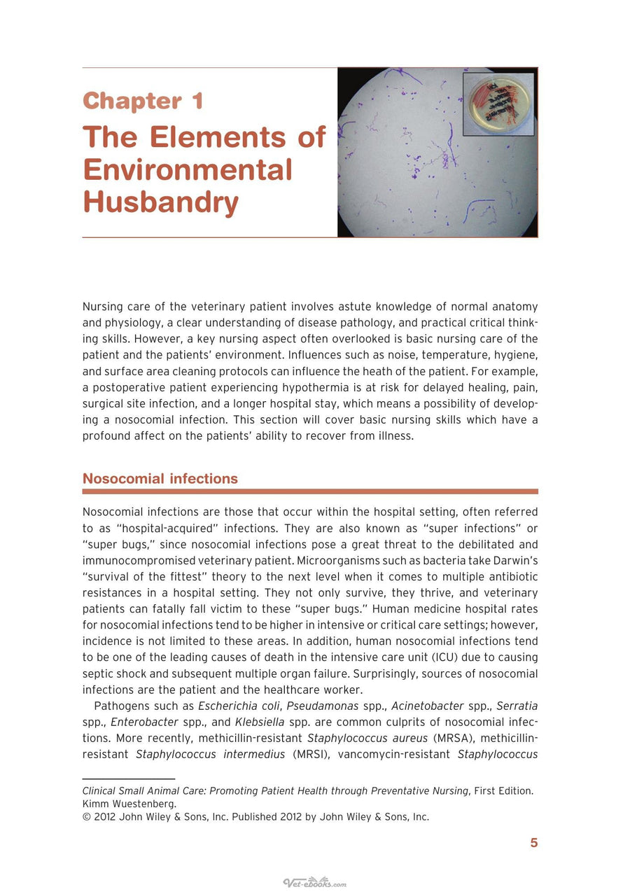 Preview page of Clinical Small Animal Care Promoting Patient Health Through Preventative Nursing