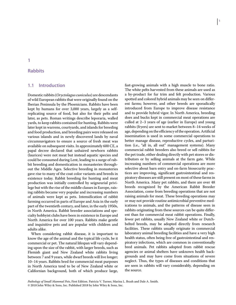 Preview page of Pathology of Small Mammal Pets