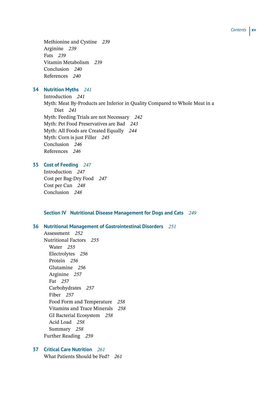 Preview page of Nutrition and Disease Management for Veterinary Technicians and Nurses