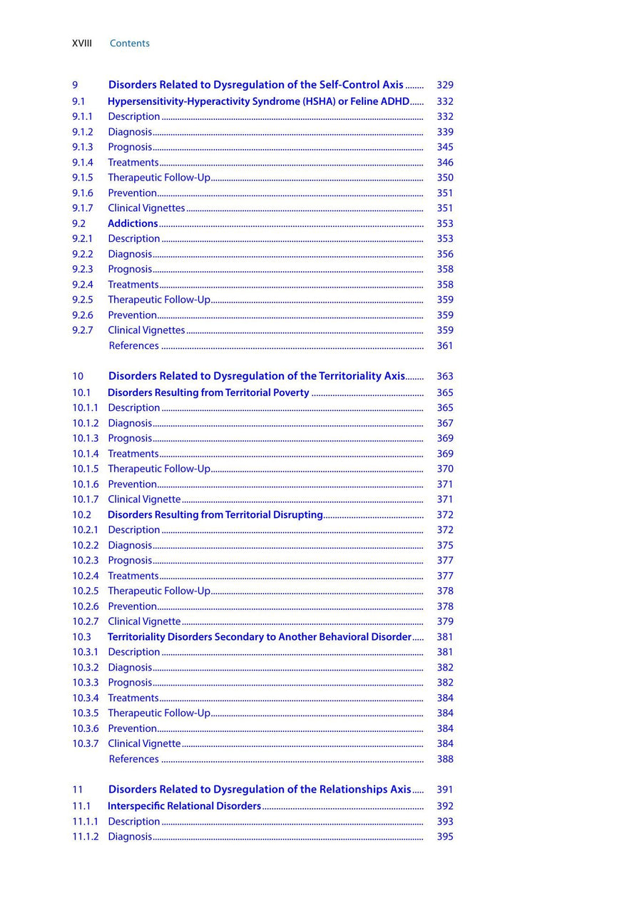 Preview page of Veterinary Psychiatry of the Cat Diagnosis and Treatment of Behavioral Disorders