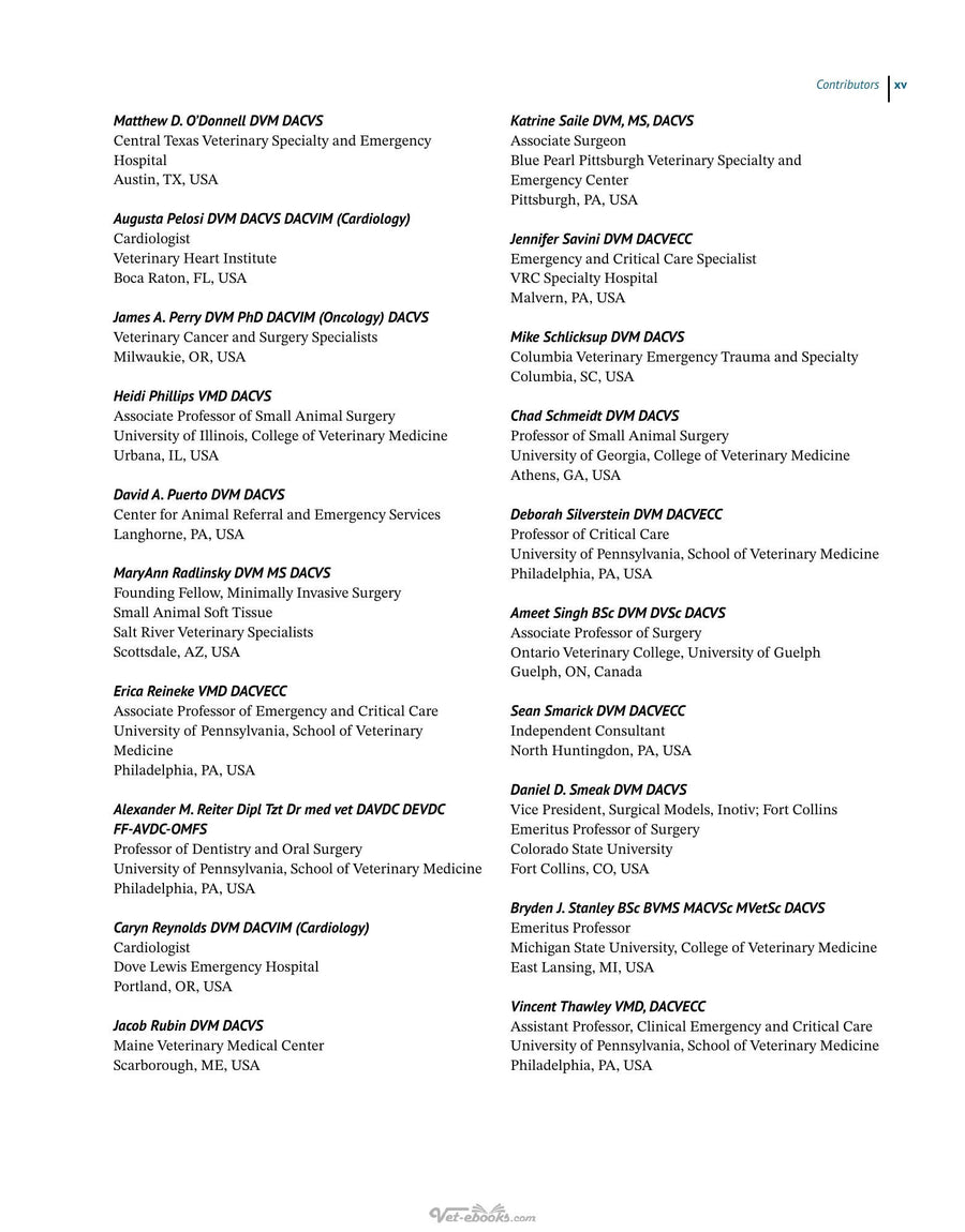 Preview page of Small Animal Surgical Emergencies 2nd Edition