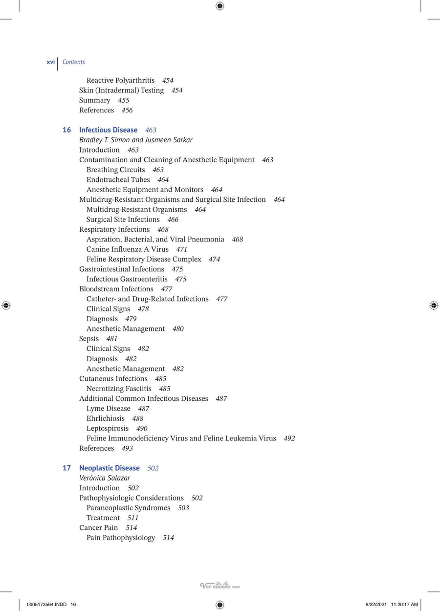 Preview page of Canine and Feline Anesthesia and Co Existing Disease 2nd Edition