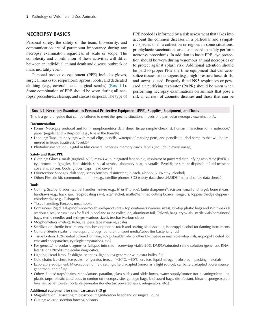 Preview page of Pathology of Wildlife and Zoo Animals