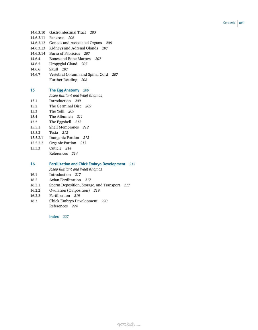 Preview page of Anatomy and Histology of the Domestic Chicken