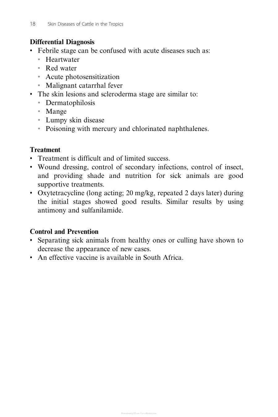 Skin Diseases Of Cattle In The Tropics A Guide To Diagnosis And Treatment