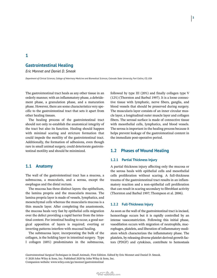 Preview page of Gastrointestinal Surgical Techniques in Small Animals