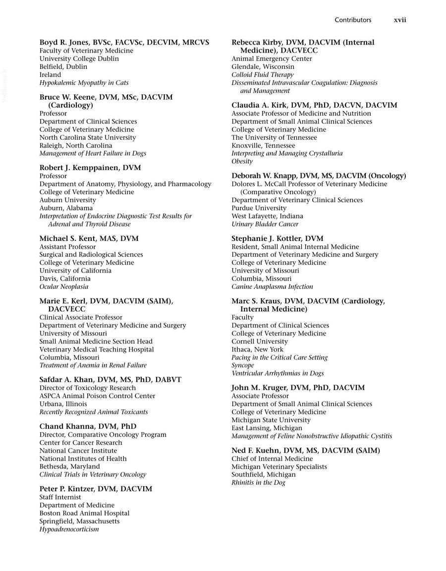 Preview page of Kirk Current Veterinary Therapy Xiv Pdf