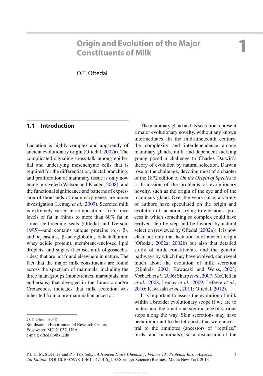 Preview page of Advanced Dairy Chemistry Volume 1A Proteins Basic Aspects 4th Edition