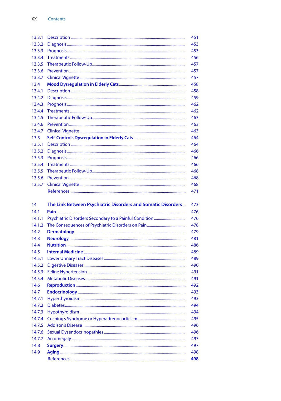 Preview page of Veterinary Psychiatry of the Cat Diagnosis and Treatment of Behavioral Disorders
