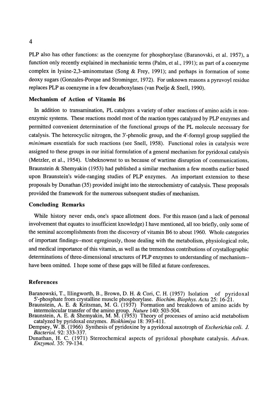Preview page of Biochemistry of Vitamins B6 and Pqq