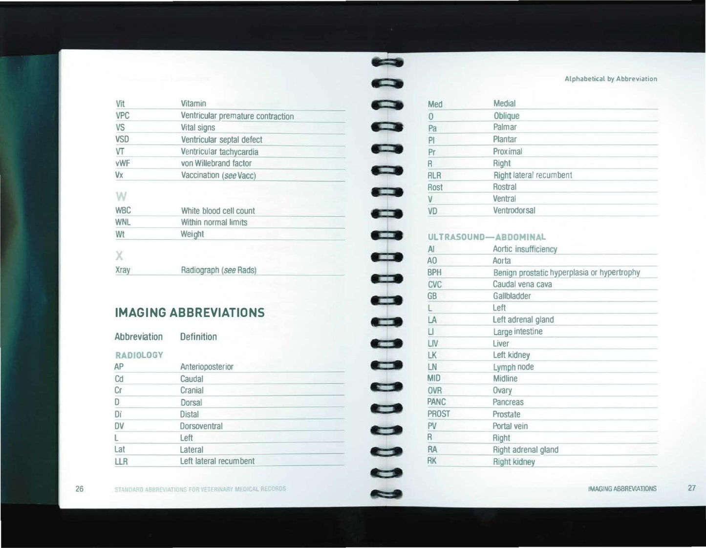 Standard Abbreviations For Veterinary Medical Records 3Rd Edition