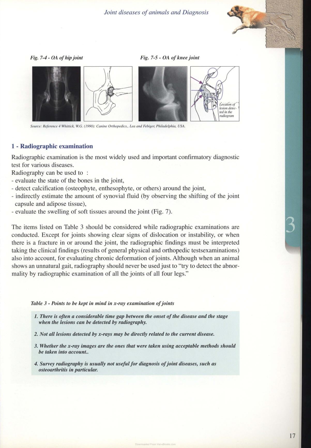Diagnosis And Treatment Of Joint Disease Of Small Animals