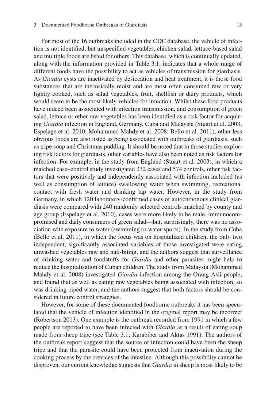 Preview page of Giardia As a Foodborne Pathogen Robertso