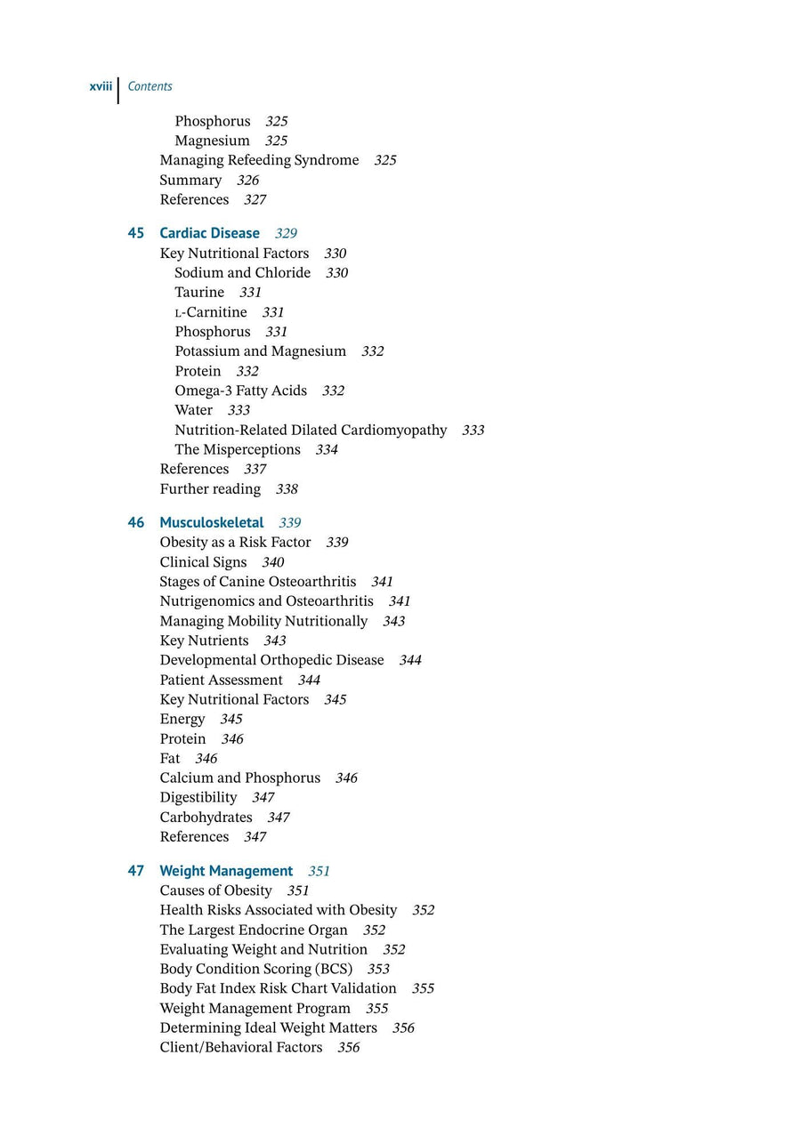 Preview page of Nutrition and Disease Management for Veterinary Technicians and Nurses