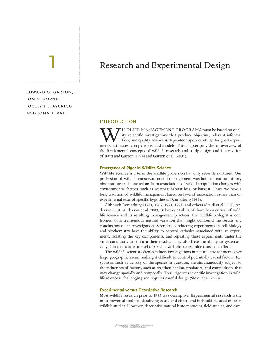 Preview page of The Wildlife Techniques Manual 2 Volume Set