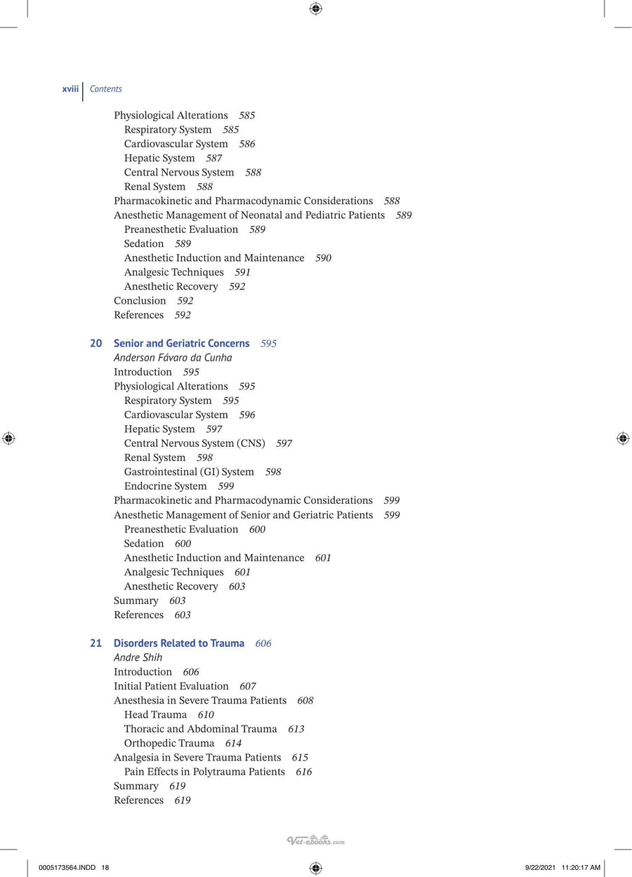 Preview page of Canine and Feline Anesthesia and Co Existing Disease 2nd Edition