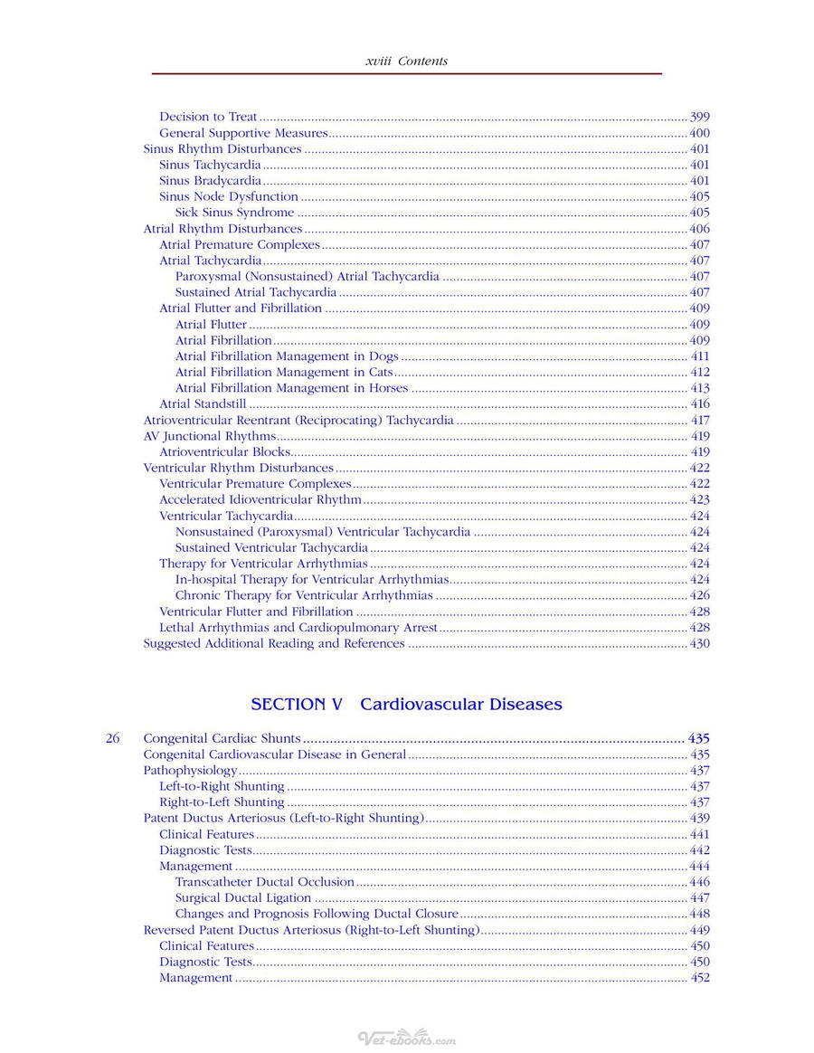 Preview page of Cardiovascular Disease in Companion Animals Dog Cat and Horses 2nd Edition