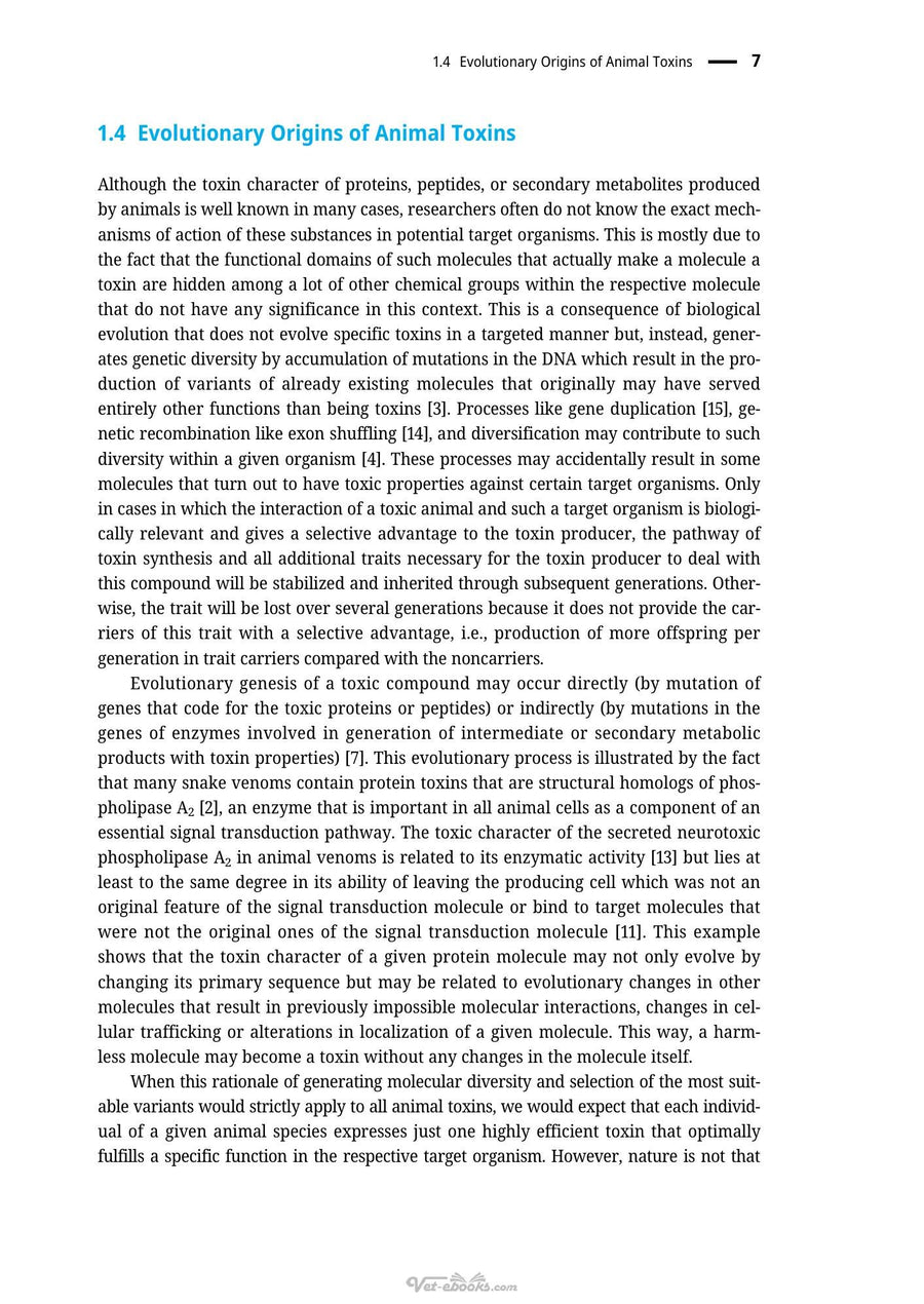 Preview page of Natural Poisons and Venoms Animal Toxins